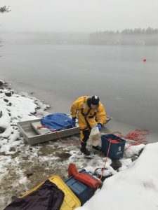 John Cooley preparing to rescue Loon