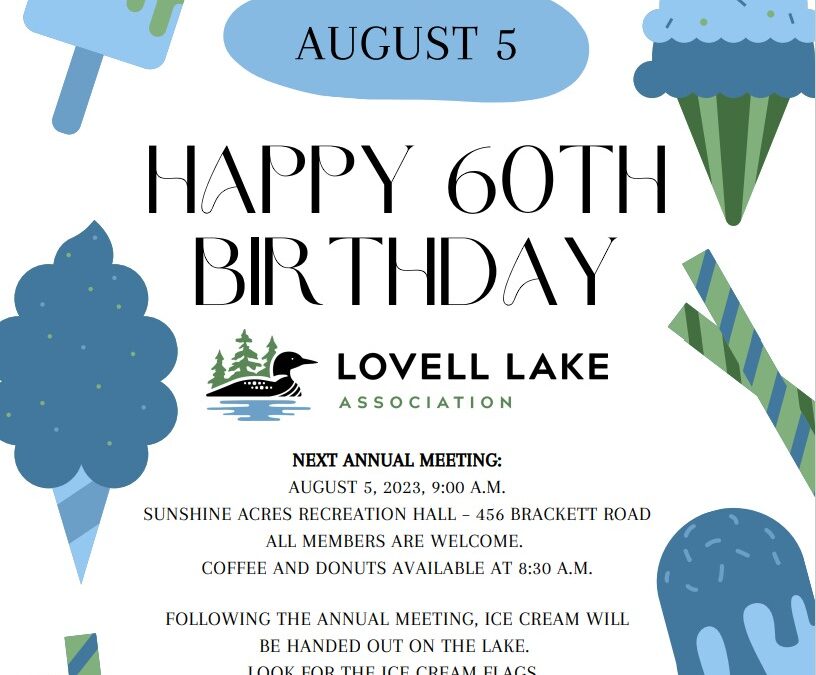 60th Anniversary Annual Meeting & Ice Cream To Follow